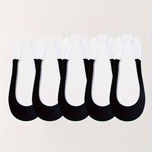 TEMU 여성용 여름 얕은 굽개름 투명 끈 논쇼우 양말 5켤레, 미끄럼 방지 벗어나지 않는 하이힐 양말, 보트 삭스