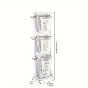 TEMU 2개/3개/4개입 일본 스타일 초대형 분류형 수납 바구니 (옷장, 집안 빨래, 잡화 수납용), 다용도 욕실 선반, 세탁 바구니, 수납 바구니