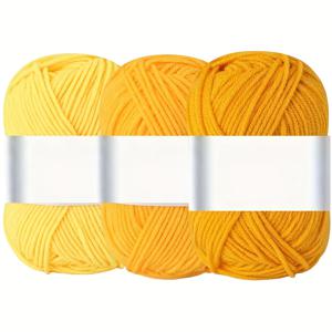 TEMU 마카롱 색상의 부드러운 코바늘 뜨개실 3개 세트입니다. 중간 무게의 실 4줄로 구성되어 있으며, 담요, 가방, 모자, 스카프, 장갑 및 다양한 작은 공예품 제작에 적합합니다.