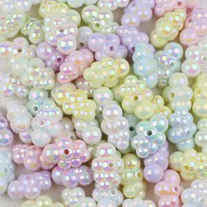 TEMU 40개 컬러 체인징 쉬프팅 (AB) 비즈 - 18x25mm 중공 DIY 주얼리 만들기, 목걸이 팔찌 귀걸이 공예용 - 여성을 위한 모양 아크릴 비즈