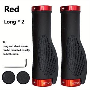 TEMU 1쌍 자전거 핸들바 그립 미끄럼 방지 MTB 산악 자전거 그립 고무 인체공학적 MTB 사이클링 핸들바 커버 더블 잠금 충격 흡수 사이클링 그립 자전거 부품