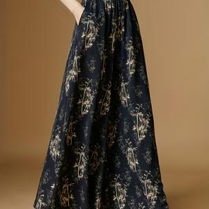 TEMU 얇은 와이드 레그 팬츠 여성용 루즈 신상 중국풍 프린트 캐주얼 팬츠