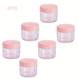 TEMU 20G (0.7Oz) 리필 가능 화장품 샘플 용기 6개, 여행용 크림 병, 소형 부품 용기, 아이섀도우, 페이스 크림, 립글로스, 파우더, 로션, 토너, 보석 및 네일 추가물품 보관에 적합한 휴대용 용기, 측정 용이