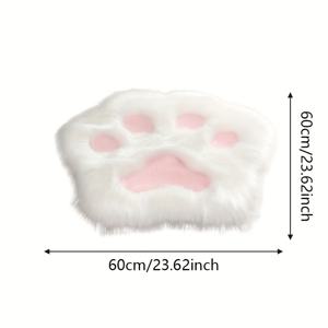TEMU 1개 부드러운 롱 플러시 고양이 발바닥 러그, 귀여운 디자인, 거실, 침실, 침대 옆, 소파 또는 커피 테이블용 다목적 장식 매트, 다양한 색상으로 집안 공간을 돋보이게 해줍니다