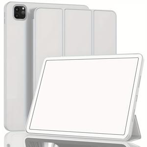 TEMU 아이패드 10/11세대 (A16), 10/9/8/7/6/5세대, 미니 1/2/3/4/5/6/7, 에어 4/5/6/7 (2025) 케이스, 자동 잠금/깨우기 기능, 삼각 접이식 스탠드, 초박형 소프트 TPU 커버, 다양한 색상 옵션 (블랙, 핑크, 네이비 블루, 다크 그린) 보호 케이스