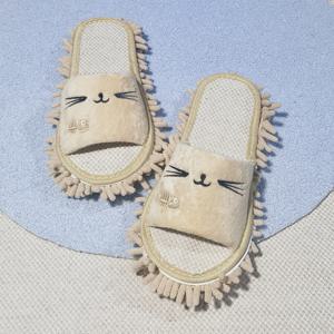 TEMU INTRUE 디자인 맙 슬리퍼 & 바닥 양말 1켤레 - 2-in-1 청소화 (맙 포함), 다양한 색상 (핑크, 민트 그린, 회색, 청록색, 베이지색) - 남녀공용, 가정/사무실 사용에 적합, 손세탁 또는 드라이 클리닝 가능