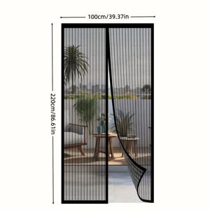 TEMU 1 헤비 듀티 자가 밀봉 자석 방충망 - 공구 불필요 설치, 자석 디자인 + 접착식 이중 설치 고정, 사계절용 범용, 현관/후문, 파티오, 발코니용 초미세 메시 방충망