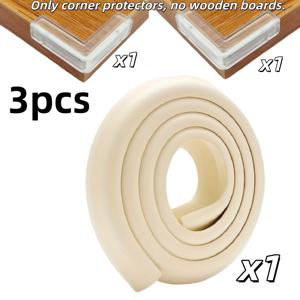 TEMU 3개 세트 2m 충돌 방지 안전 보호 세트, 테이블 모서리 범퍼, 침대 옆 벽 모서리 충돌 방지 소프트 패드, 낙하 방지 및 충돌 방지 안전 보호, 거실, 침실, 크리스마스, 할로윈, 파티 및 기타 장면에 적합