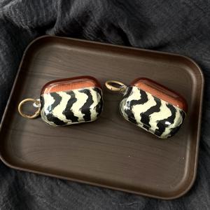 TEMU 레트로 인스 브라운 & 커피 컬러 가을/겨울용 반투명 Pro 2/3 케이스, IMD 공법 열간압착, 충격 방지 강화 디자인, 스크래치 방지 투명 필름, 버튼 포함, 2개 세트. 선물용으로 완벽