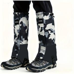 TEMU 다리 보호대 세트, 다리 보호 슬리브, 조절 가능한 안전 장비, 야외 활동 및 작업에 적합, 스키 중 사용