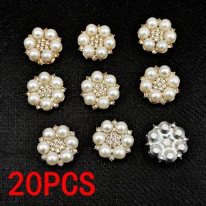 TEMU 26mm 플라스틱 모조 진주 반짝이는 라인스톤 플랫 백 구멍 없는 장식 비즈 20개 세트 (브로치, 공예품, 의류, 모자, 리본, 헤어 장식, 웨딩 의상, 스크랩북, 플라스틱 꽃 장식 제작용)
