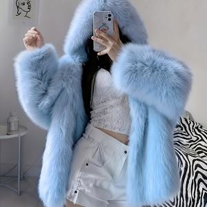 TEMU 여성용 겨울 플러시 자켓 - 칼라 & 긴 소매, 두꺼운 보온 숏 코트, 단색 코트, 가을/겨울용, 세탁기 사용 가능한 우아한 아우터웨어