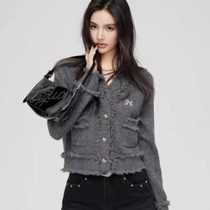 TEMU 2025 신상 여성 가을 겨울 스위트 디자인 V넥 긴팔 가디건