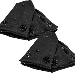 TEMU 여성 새틴 헤어핀 헵번풍 뒤통수 헤어스타일 리본 상어집게 헤어핀