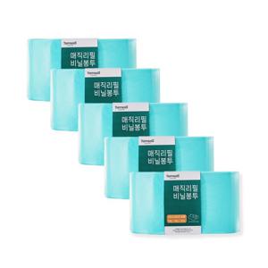 TEMU 위어라 탐사 매직리필비닐봉투 250시리즈 호환 베이비파우더향, 5개