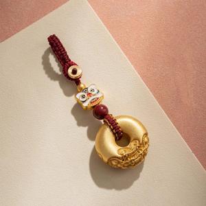 TEMU 금만복 재물운 황동비휴 열쇠고리 자동차키링