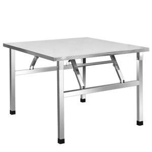 TEMU 접이식 테이블 사각 식탁 스텐 테이블 접이식 작업대 야외 업소용 폴딩 스퀘어 테이블-강화 구조, 조립 불필요, 주방 식사 및 야외 캠핑, 휴대용, 공간 절약형 디자인 접이식 테이블