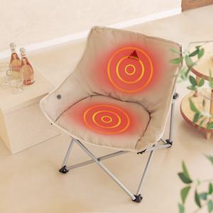 TEMU 모리츠 온열 캠핑 의자 휴대용 접이식 의자 등 엉덩이 온열기능 낚시의자 야외용 의자