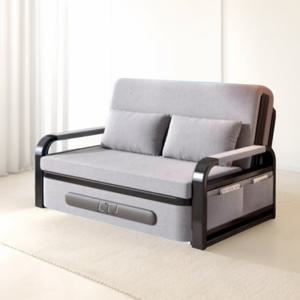 TEMU SF 모던 수납형 접이식 소파베드 인출식 1인용 2인용 원룸 패브릭 쇼파 사이드포켓 등받이 확장형 소파침대