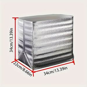 TEMU 8개 직사각형 알루미늄 호일 보온 가방, 알루미늄 호일 보온 가방, 보온 알루미늄 호일 봉투, 반사 보온 가방, 비식품 접촉용, 피크닉 가방, 보온 냉식 도시락, 점심 도시락 상자, 냉온 이중용 가방