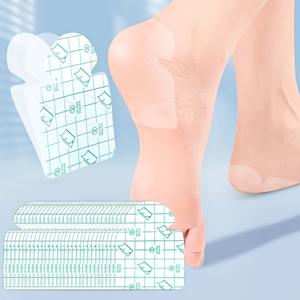 TEMU 투명 방습 발뒤꿈치 패드 - 통기성 있는 , 건조하고 갈라진 발뒤꿈치에 적합, 보습 및 회복, 부드러운 PVC 소재, 접착제 불필요, 명절 선물 및 파티 답례품용으로 이상적