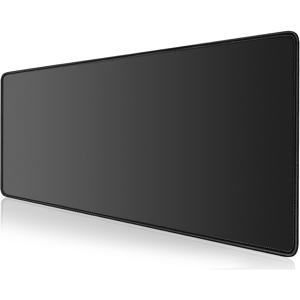 TEMU 오버사이즈 게이밍 마우스 매트, 고품질 우븐 및 고무 원단, 재봉 엣지, 미끄럼 방지 바닥, 블랙 키보드 패드, 게이밍 및 업무에 적합, PC, 노트북, 학교 및 가정용으로 적합