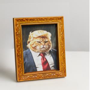 TEMU 재미있는 고양이 냉장고 자석 1개, 나무 미니 장식 그림, 통통한 미식가 하키미, 정장 입은 고양이 일러스트, 나무 냉장고 스티커, 가정 및 사무실 장식, 재미있는 선물 및 주방 액세서리, 뒷면 자석 가득