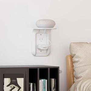 TEMU 1개 벽걸이형 전원 소켓 정리대 - 공간 절약형 고하중 9.92LB 하중 용량, 배터리 불필요, 간편한 조립, 욕실, 주방, 차고, 다용도 랙용