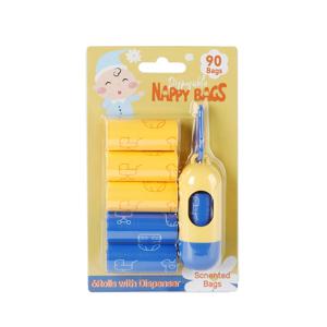 TEMU 야외용 향기 기저귀 쓰레기 봉투, 차량용 휴지통 봉투, 유모차용 휴대용 일회용 평면 롤형 기저귀 쓰레기 봉투, 초두께 방수 쓰레기 봉투