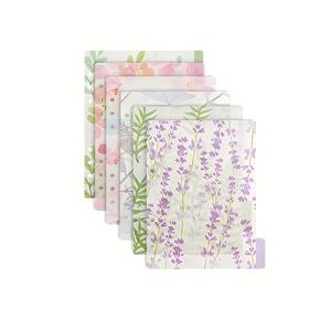 TEMU A6, A5, A4 PP 색인 페이지 6개, 칸막이 시트, 플래너 삽입, 투명 PP 재질로 제작, 재사용 가능한 바인더 칸막이, 플래너용 색인 카드, 바인더 추가, 바인더용 색인 칸막이