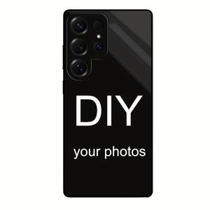 TEMU 삼성 갤럭시 S25 FE/S25 울트라/S24/S23용 맞춤 패턴 사진 휴대폰 케이스. 자체 설정 배경 이미지, 아크릴 유리 고화질 광택 효과, 보호용 무광 블랙 소프트 프레임 포함. 생일 또는 기념일 선물용으로 완벽