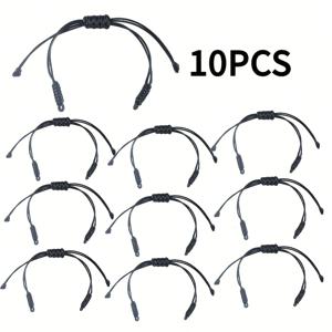 TEMU 공예 재료를 위한 반제품 왁스 스레드 팔찌 10개 세트, 6가지 색상으로 제공, 남녀 모두를 위한 주얼리 제작에 적합, 발렌타인데이 선물로 완벽