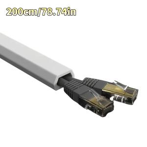 TEMU 데스크탑용 자가 점착 PVC 케이블 정리 튜브, 노출된 전선으로 넘어짐 방지, 은닉형 소프트 케이블 채널 및 가정 장식용 장식 전선 보호 스트립 특징