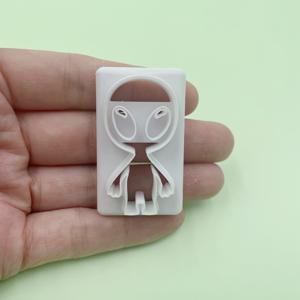 TEMU 1개 폴리머 클레이 커팅 도구 - DIY 주얼리 만들기, 외계인 모양 플라스틱 공예 도구, 귀걸이 및 주얼리 캐스팅용, 전원 불필요