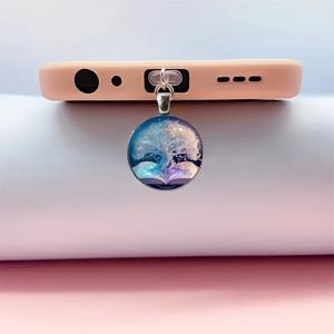 TEMU 1 생명의 나무 메탈 폰 먼지 플러그, 섬세한 컴팩트 디자인, 보호 충전 포트 커버, 방수 장식 캡, 기념일/생일/크리스마스 선물용