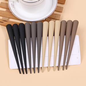 TEMU 12개 신상 프린트 무광 헤어 클립, 간편하고 다재다능한 플라스틱 무광 헤어핀, 뿔 클립, 헤어 스타일링 클립, 엣지 추가