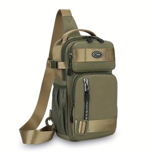 TEMU 남성용 크로스백, 패셔너블하고 트렌디한 체스트백, 캐주얼 아웃도어 여행용 숄더백