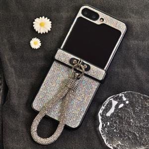 TEMU 럭셔리 반짝이는 시퀸과 인조 도금 스트랩 랜야드 모바일 폰 보호 커버, 삼성 갤럭시 Z 플립 7, Z 플립 6, Z 플립 5, Z 플립 4, Z 플립 3 5G 폴딩 모바일 폰 보호 케이스