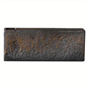 TEMU 일본 세라믹 꽃병, 정원 스타일 이케바나 화분, 빈티지 직사각형 미니어처 세라믹 화분, 17.5x3.5x6.5cm, 장식용 차도리 꽃꽂이 홀더, 골드 글레이즈, 거실에 이상적, 전기 불필요