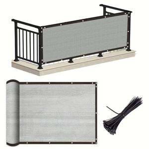 TEMU 고강도 프라이버시 스크린 - 150 GSM 방풍 방진 메쉬 원단, 야외 테라스, 발코니, 수영장 데크용