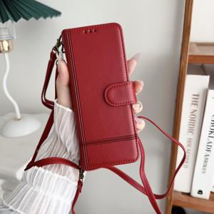 TEMU 휴대폰 케이스 - 삼성 갤럭시 Z 폴드7/6/5/4/3 호환. 거울 및 카드 홀더 포함. 명함 및 현금 보관을 위한 지갑 디자인. 합성 인조 가죽 재질. 넥스트랩이 있는 보호 케이스 특징. 휴대폰 C