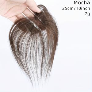 TEMU 볼륨과 흰머리 커버용 진짜 인간 머리카락으로 만든 여성용 핸드메이드 헤어 익스텐션
