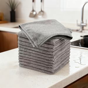 TEMU 50/100 초극세사 자동차 청소 천, 가정용 청소 타월, 주방 타월, 흡수력 뛰어나고 내구성 강함, 홈 & 카 멀티 사용, 자동차 디테일링 및 청소 필수품, 젖은 닦기로 먼지 제거, 건조 닦기로 유리의 물자국 제거