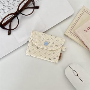 TEMU 코듀로이 소형 동전 지갑 카드 홀더 동전 보관 학생용 지갑. 카드 가방 지갑 지퍼 카드 세트 은행 카드 ID 가방. 여성용 다기능 문서 가방, 손세탁 가능 물세탁 가능 섬유, 포켓 지갑. 소형 아이템 클러치 동전 지갑 미니 S