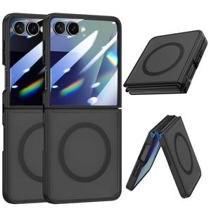 TEMU 휴대폰 케이스 - UYUXIO 갤럭시 Z Flip 7 슬림 케이스, 풀 바디 커버 스크래치 방지 충격 방지 하드 PC 초박형 보호 마그네틱 폰 커버 (삼성 갤럭시 Z Flip 7 5G용)