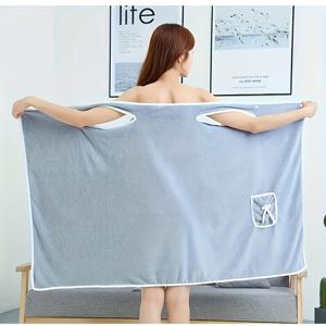 TEMU 1개 80cm X 135cm 우아한 코랄 벨벳 목욕 타월 - 리본 넥 디자인 | 초고흡수성, 빠른 건조, 성인용, 수영장, 여행, 스파, 헬스장, 욕실용 - 부드러운 목욕 타월 - 가정, 캠핑, 크루즈, 스파 타월용으로 이상적 | 흡수성 원단