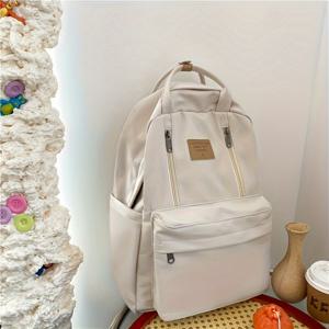 TEMU 학생용 학교가방 중고등학교 대용량 어깨가방 심플 아웃도어 출퇴근 컴퓨터 백팩, 청소년용