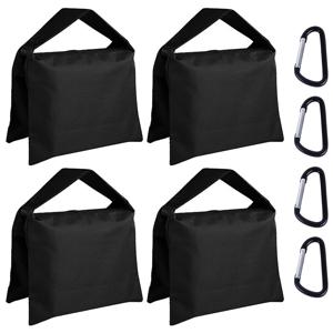 TEMU 라이트 스탠드 사진 비디오 장비용 4팩 헤비 듀티 샌드백 무게 가방, 배경 스탠드, 포토 삼각대, 캐노피, 팝업 텐트, 우산 베이스, 낚시 의자, 피크닉 테이블을 위한 내구성 있는 폴리에스터 새들백, 최대 무게 122파운드, 크리스마스, 부활절, 여성의 날, 추수감사절, 어머니날에 보편적으로 사용 가능