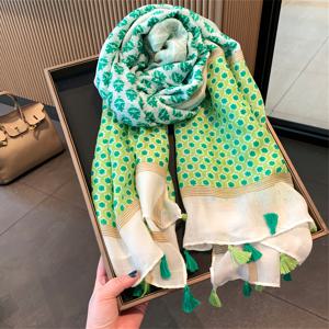 TEMU 핫셀링 에스닉 스타일 태슬 숄 랩 스카프 여성용 신상 가을 겨울 소형 프레쉬 아티스틱 여행용 케이프