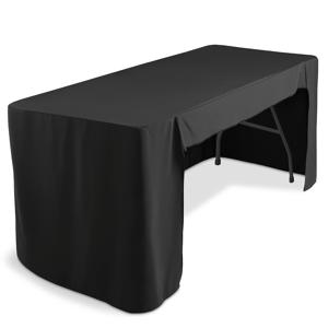 TEMU 1개 직사각형 오픈 테이블보, 긴방향 테이블 커버 (오픈 마감), 세면대 커버, 워셔블 3면 테이블 커버, 버프 테이블, 파티, 생일, 결혼식, 홈 데코에 적합